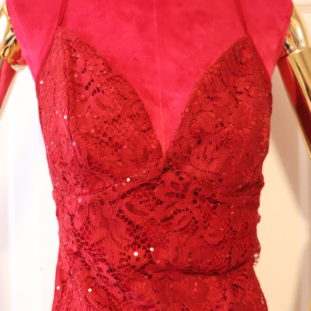 Lulus red medium lace dress - Picture 6 of 10